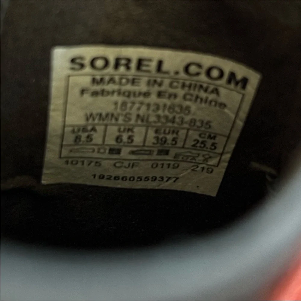 Sorel | Women's Red/Brown/Black Suede Joan A Wedge II Pull On Ankle Boots Sz 8.5 - Picture 12 of 14